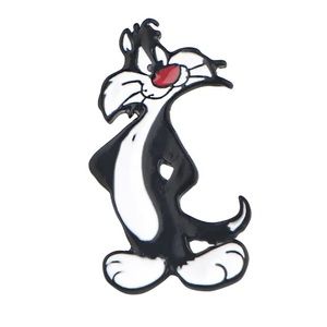 Looney Tunes Enamel Pin Sylvester the Cat 90s Cartoons Animated TV Fan Gift
